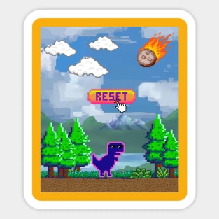 Pixel Prehistoric Game Sticker